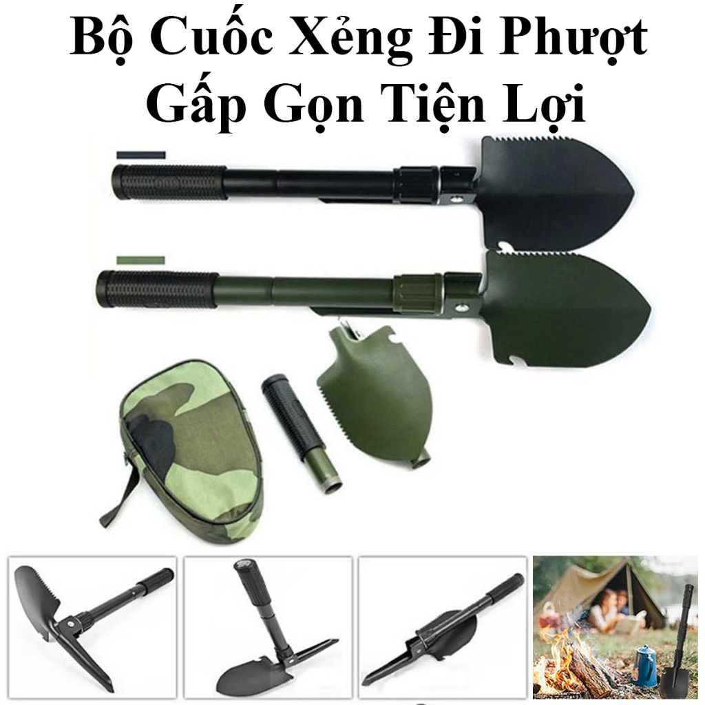 Bộ Cuốc Xẻng Đi Phượt Gấp Gọn Dễ Sử Dụng