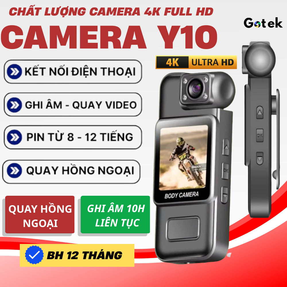 Camera Mini 4K, Ghi Âm, Chụp Ảnh, Quay Chống Rung Quang học, Kết Nối Wifi Điện Thoại , Pin 10 Tiếng