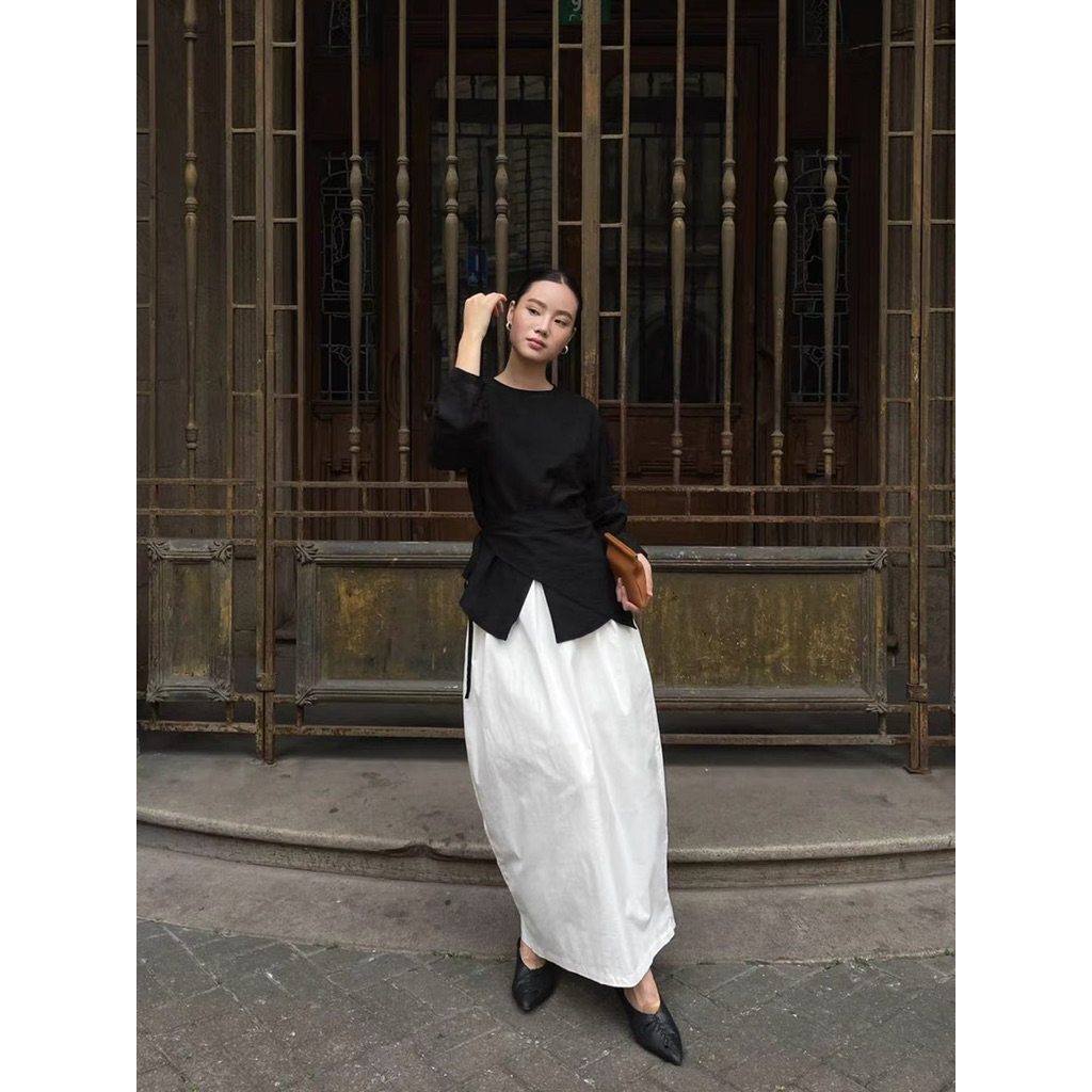 𝗦𝘂𝗻𝗶- Áo Linen xếp ly basic BEELY