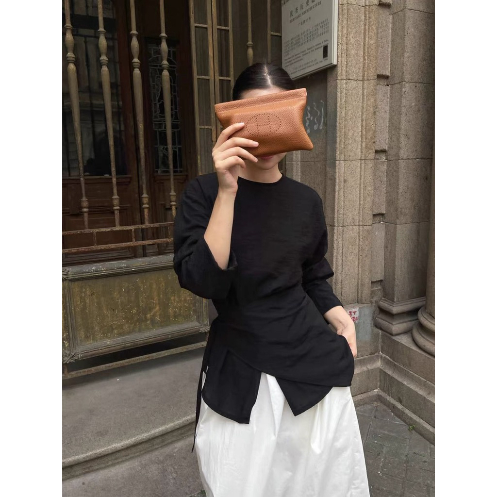 𝗦𝘂𝗻𝗶- Áo Linen xếp ly basic BEELY