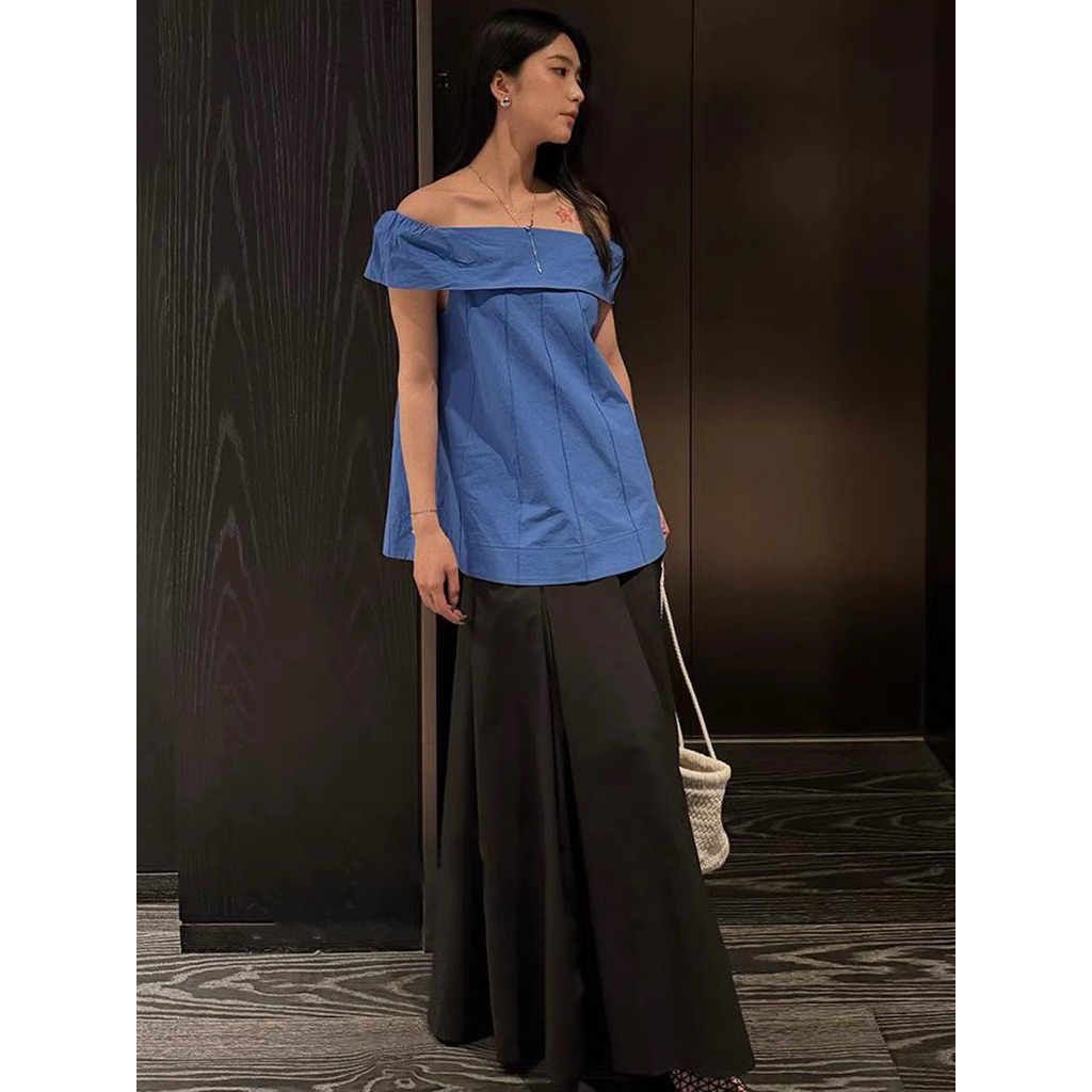 𝗡𝗲𝗹𝗹𝘆 - Áo Linen Trễ Vai S/M BEELY