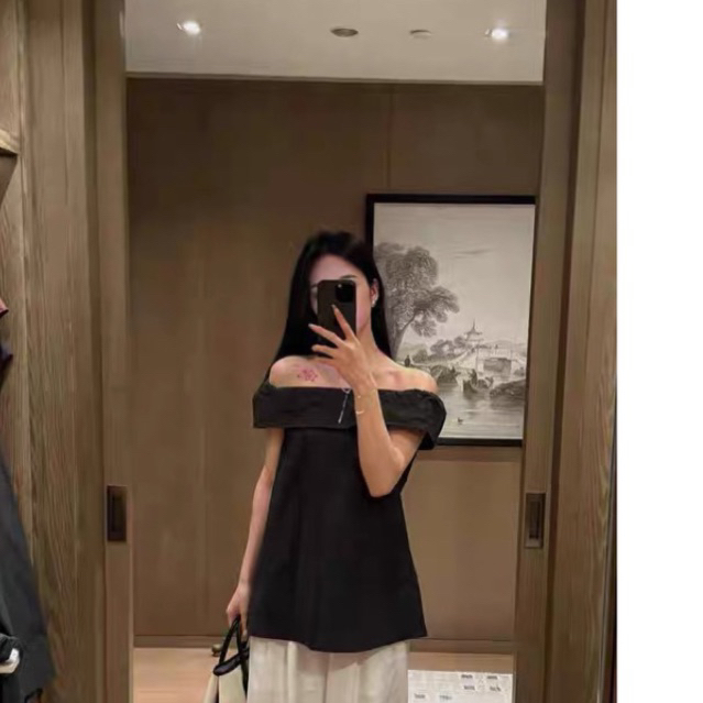 𝗡𝗲𝗹𝗹𝘆 - Áo Linen Trễ Vai S/M BEELY