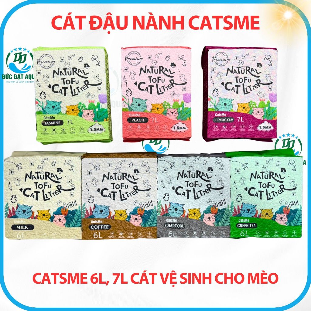 Cát Vệ Sinh Cát Đậu Nành Cho Thú Cưng Natural Tofu Cat Litter Cats Me 6L, 7L hàng chính hãng 9