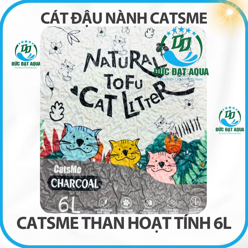Cát Vệ Sinh Cát Đậu Nành Cho Thú Cưng Natural Tofu Cat Litter Cats Me 6L, 7L hàng chính hãng 2