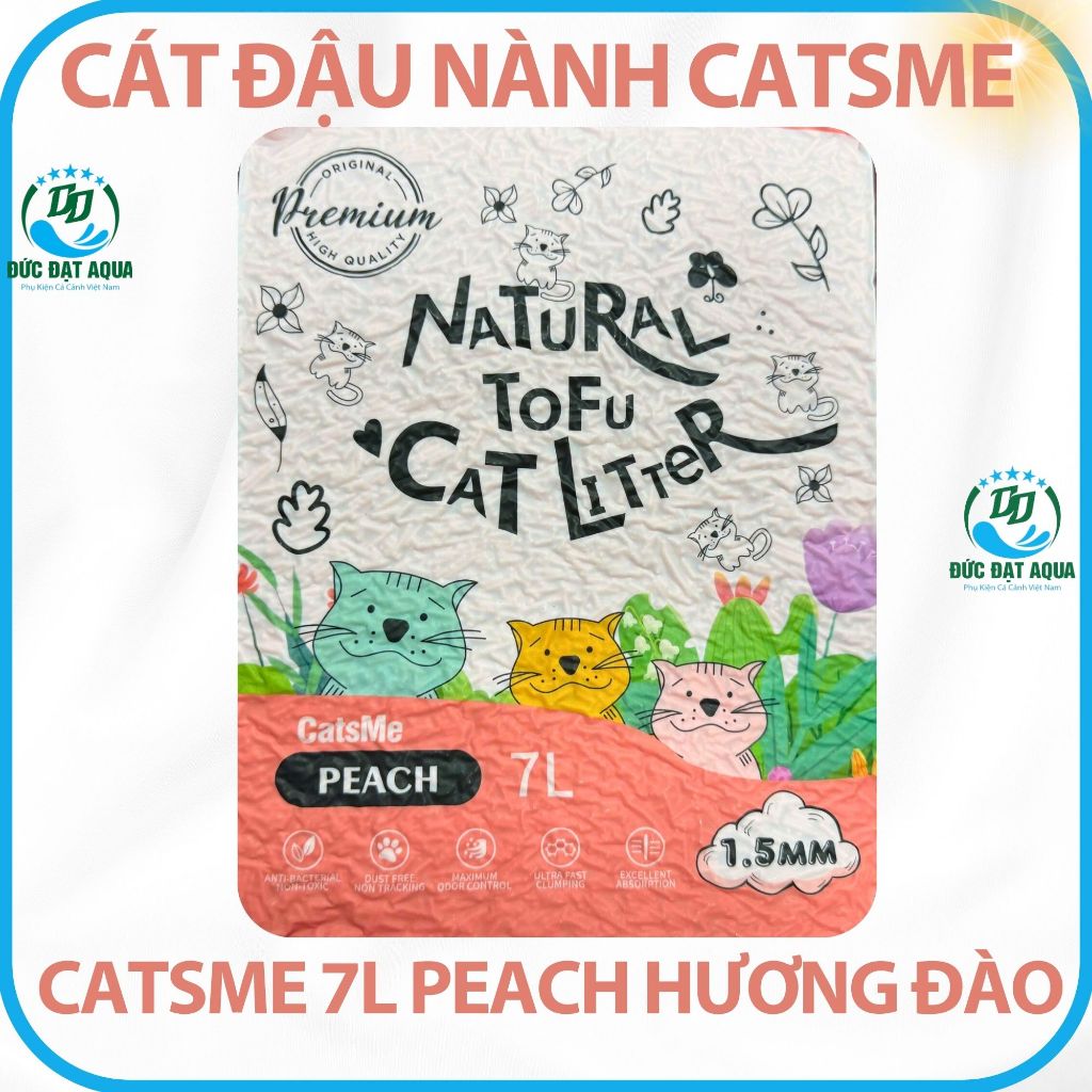 Cát Vệ Sinh Cát Đậu Nành Cho Thú Cưng Natural Tofu Cat Litter Cats Me 6L, 7L hàng chính hãng 4