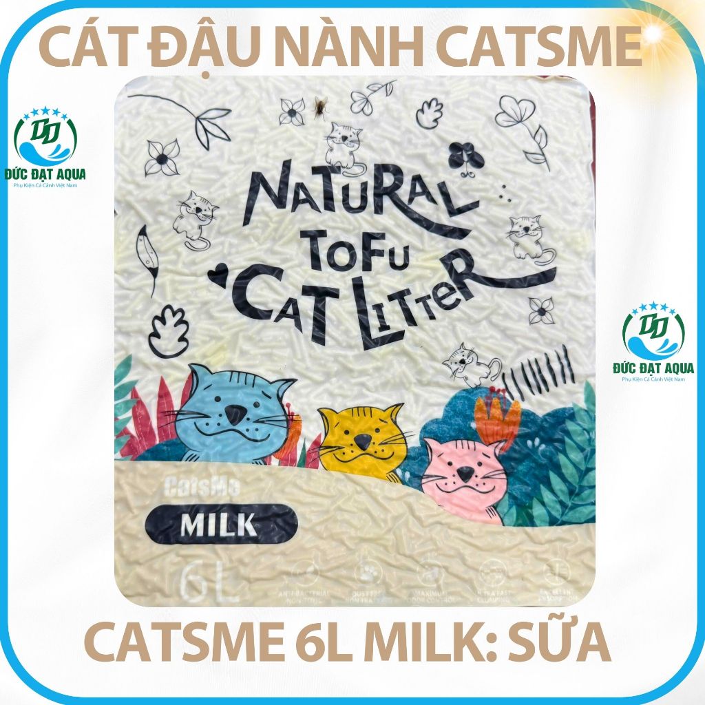 Cát Vệ Sinh Cát Đậu Nành Cho Thú Cưng Natural Tofu Cat Litter Cats Me 6L, 7L hàng chính hãng 5