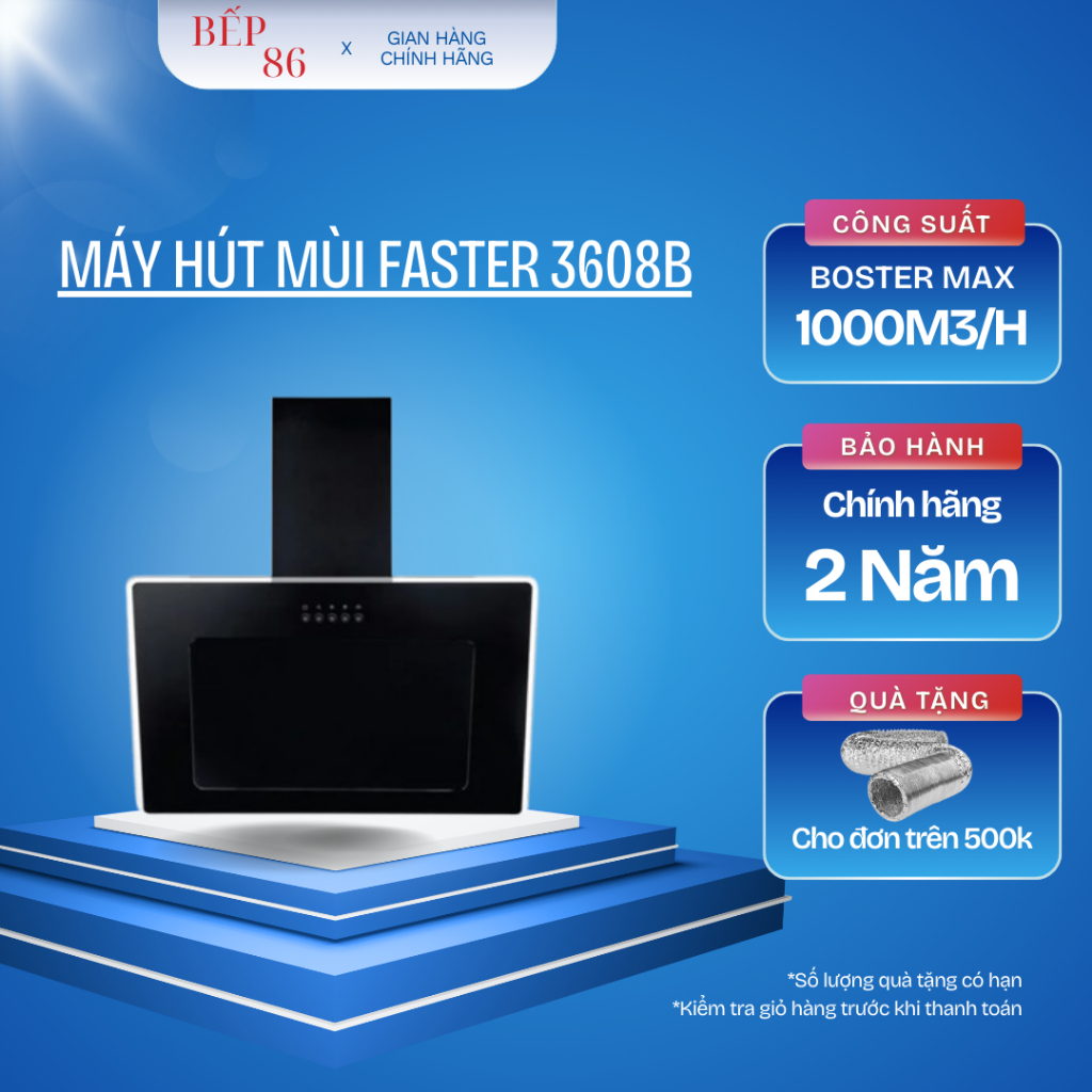 Máy hút FASTER 3608B | Hút êm, động cơ siêu khỏe | Bảo hành chính hãng ...