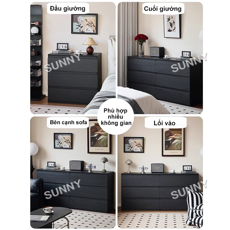 SUNNY Tủ đựng đồ ăn và chén bát tủ buffet decor phòng ăn hiện đại đa năng tiết kiệm diện tích
