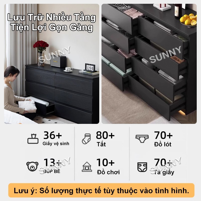 SUNNY Tủ đựng đồ ăn và chén bát tủ buffet decor phòng ăn hiện đại đa năng tiết kiệm diện tích