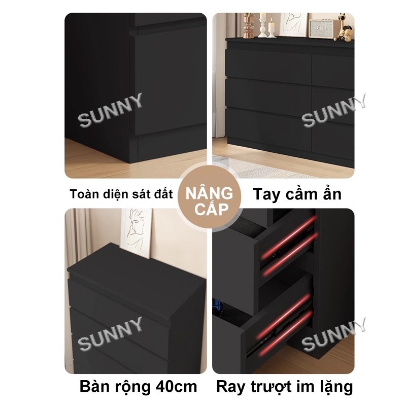 SUNNY Tủ đựng đồ ăn và chén bát tủ buffet decor phòng ăn hiện đại đa năng tiết kiệm diện tích