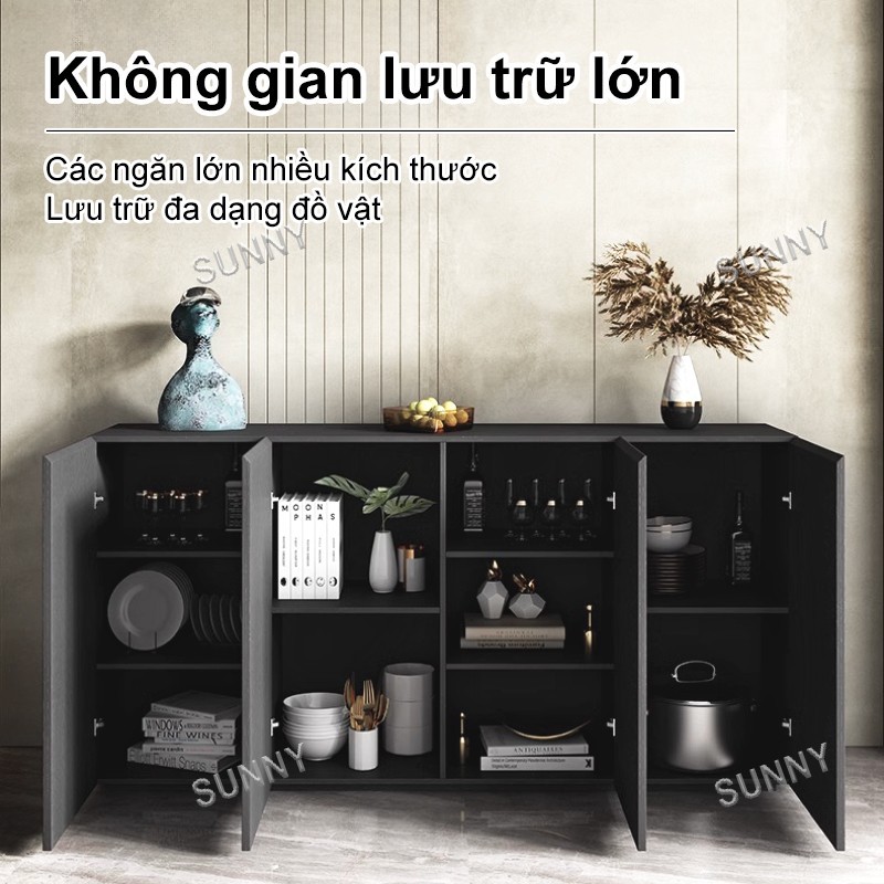 SUNNY Tủ đựng đồ ăn và chén bát tủ buffet decor phòng ăn hiện đại đa năng tiết kiệm diện tích