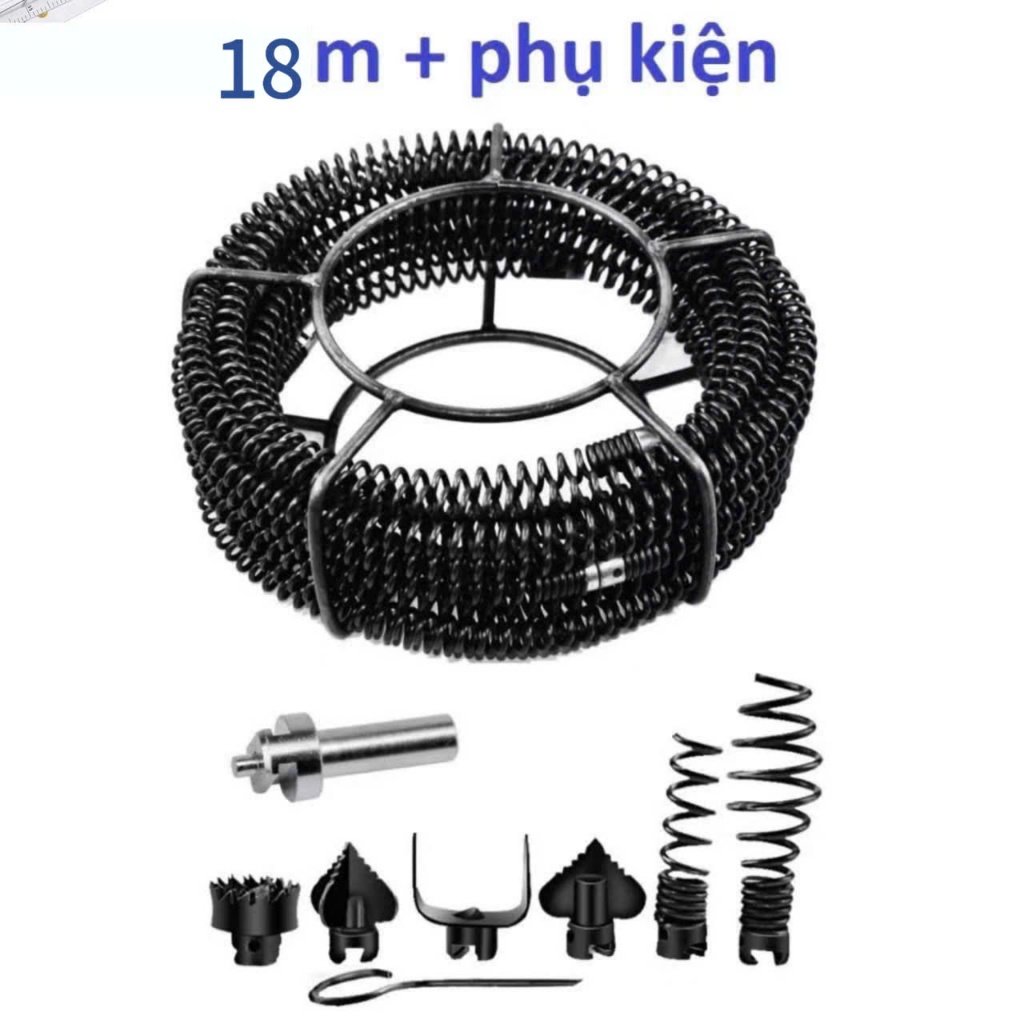 Dụng cụ dây lò xo thông tắc cống 16mm si chuyên dụng, dễ dàng vệ sinh đường ống