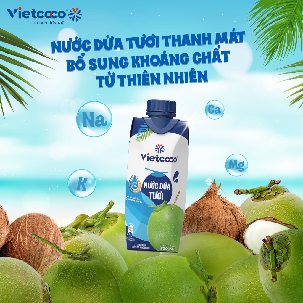 Nước dừa tươi Vietcoco hộp giấy 330ml