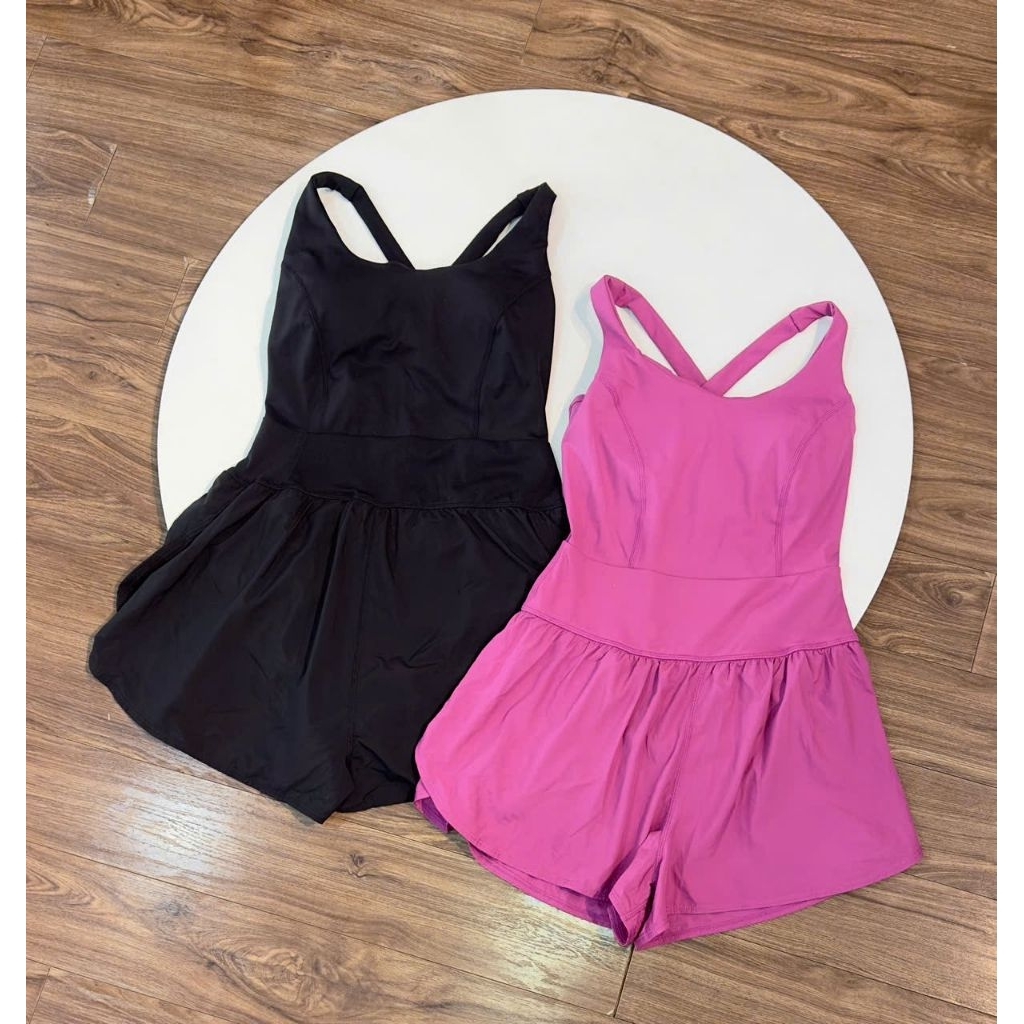 (BomoHouse) Jumpsuit, váy quần tập thể thao pickerball , tennis, yoga có đệm mút, có lót quần bigsize - dư xịn.