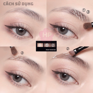 Bột Kẻ Lông Mày Siêu Mịn Kissme Heavy Rotation Natural Powder Eyebrow Màu Nâu Tự Nhiên 2.3g