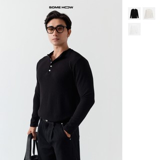  Áo Thun Nam Slimfit Henley Blend Wedding, Chất Vải Cotton Blend Thoải Mái, AT0323, SOME HOW STORE