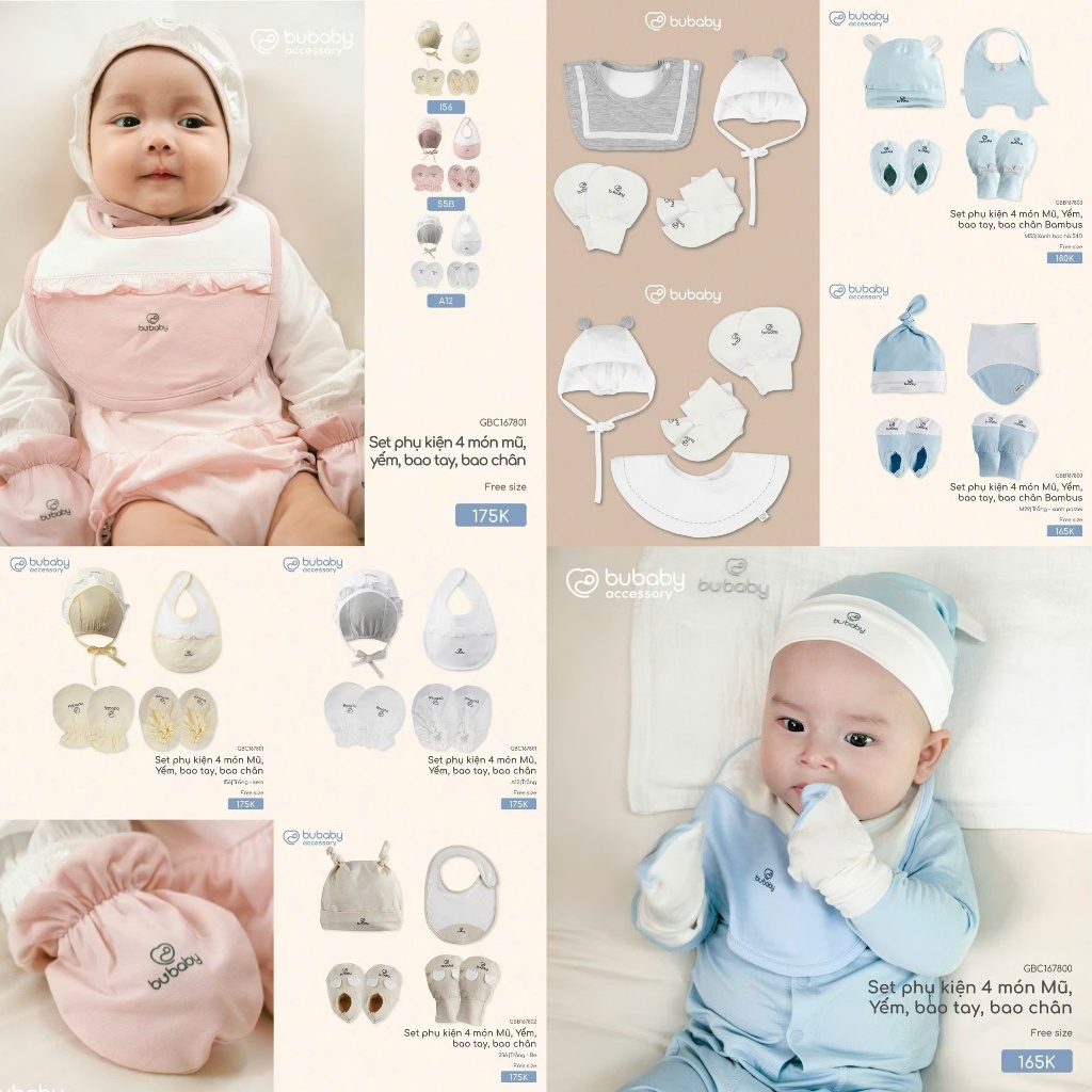 BU Baby Full Set Phụ Kiện Bubaby Cho Bé Trai Bé Gái Nhiều Món Từ Sơ ...