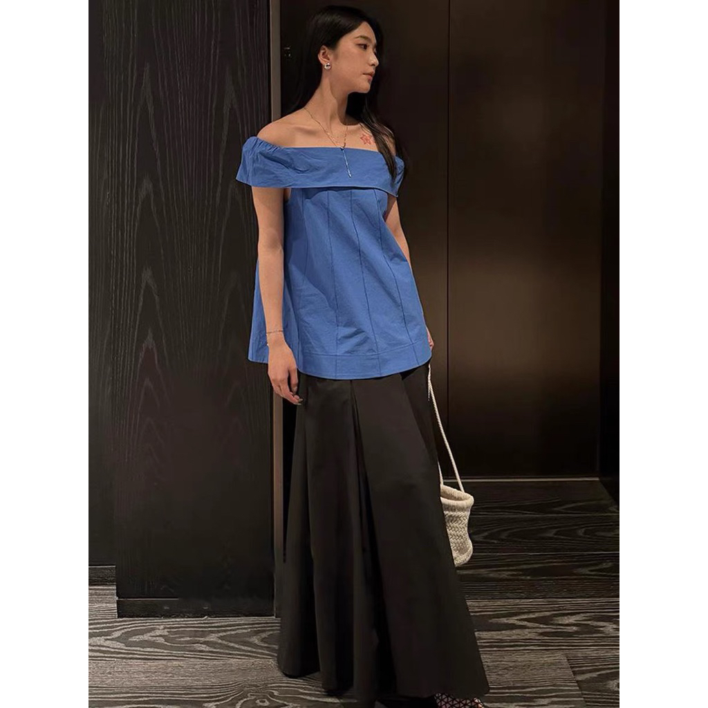 𝗥𝗲𝗺𝗶 𝗦𝗲𝘁 𝗟𝗶𝗻𝗲𝗻-  Set Linen áo GILE+ CHÂN VÁY sọc nút gỗ