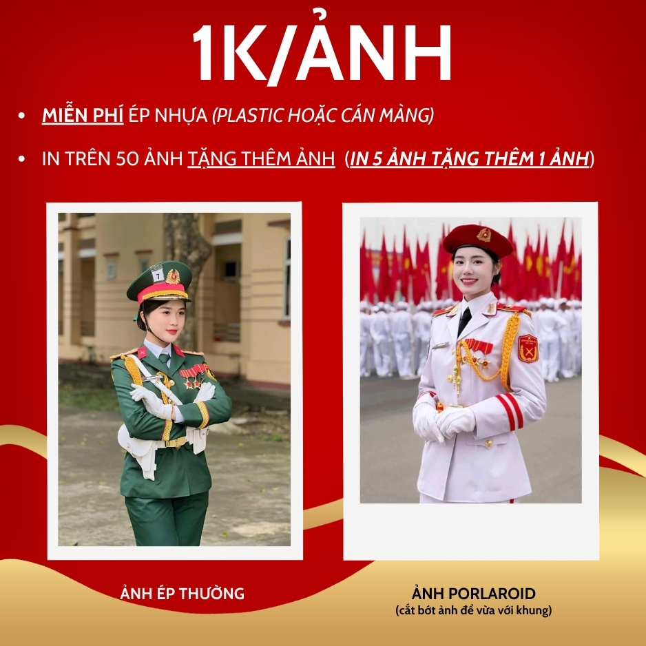 [1K/TẤM] IN ẢNH 5x7 - 6x9 NHIỀU CHẤT LIỆU 1K/TẤM