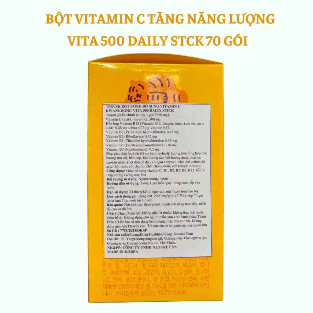 Bột vitamin Vita 500 Daily tick