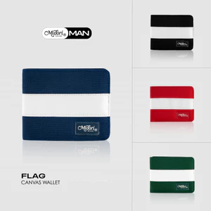 Ví Vải Đứng Nam Nữ FLAG Bóp Đựng Tiền Thẻ Nhiều Ngăn Polyester | MIDORI FOR MAN