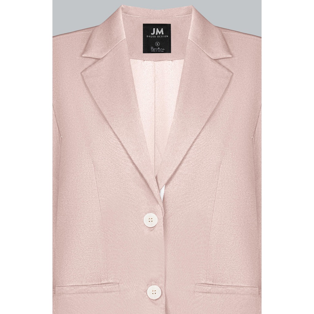 Set Áo Blazer Dáng Suông Ve K Thêu Ngực 5B06.2508K. Chân Váy Xếp Ly Đè Dây Cạp 4S25.2508W. Set Đồ Preppy Học Đường JM