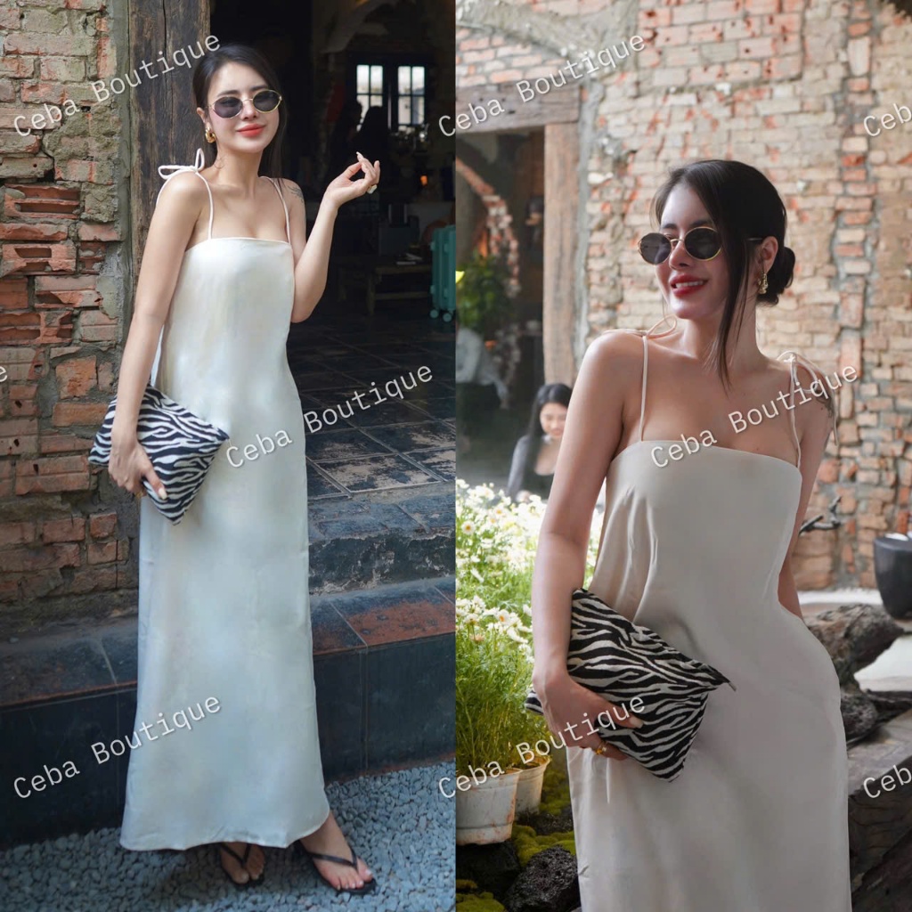 Đầm 2 Dây Dáng Dài Chất Cotton Mịn, Váy Dáng Dài Thoải Mãi Dễ Mặc D45 CEBA BOUTIQUE | BigBuy360 - bigbuy360.vn