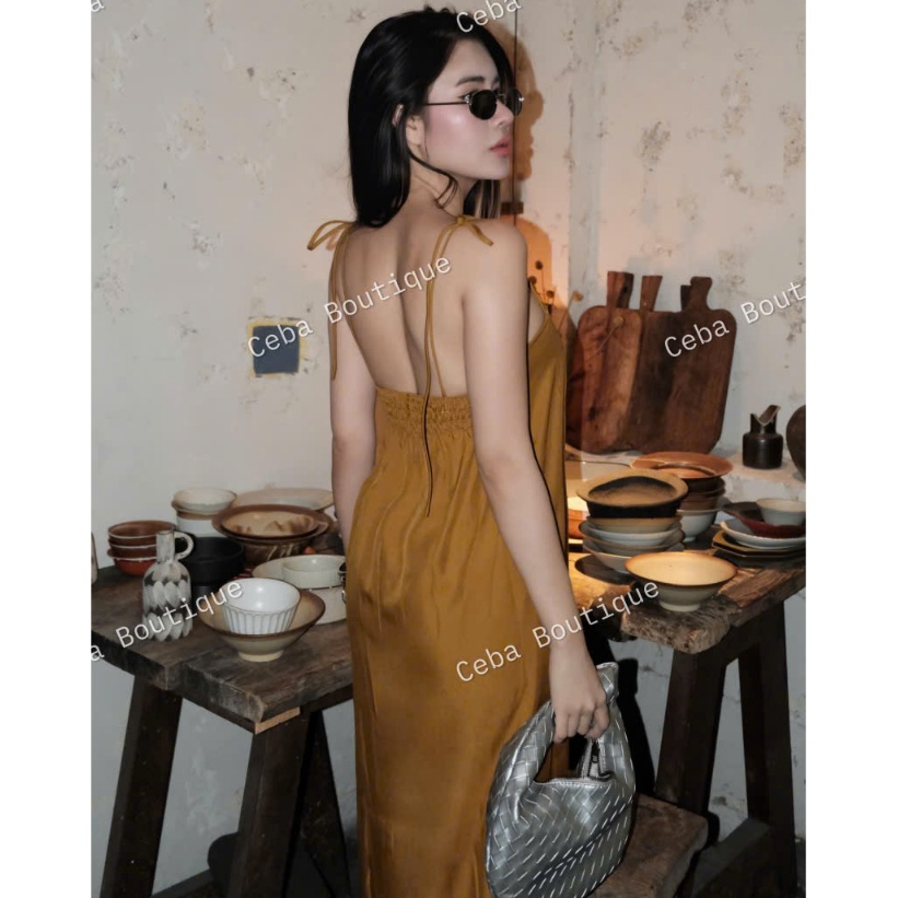 Đầm 2 Dây Dáng Dài Chất Cotton Mịn, Váy Dáng Dài Thoải Mãi Dễ Mặc D45 CEBA BOUTIQUE | BigBuy360 - bigbuy360.vn