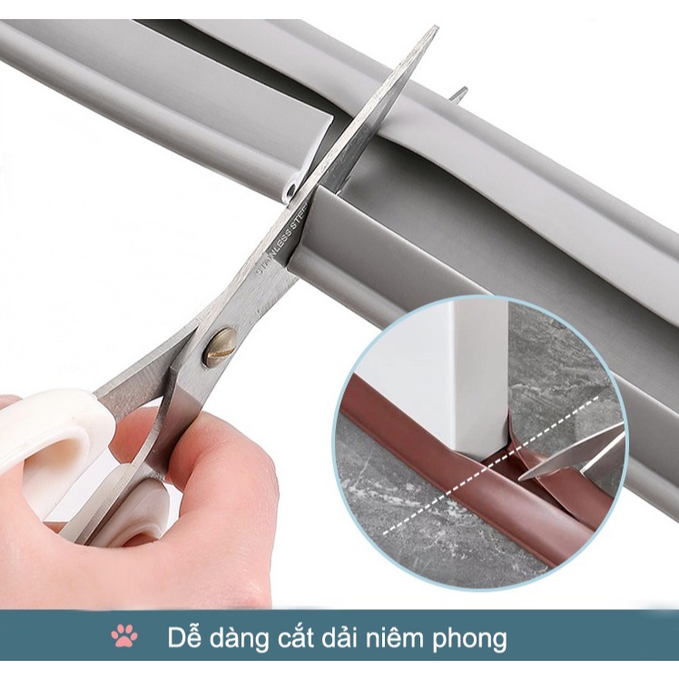 Ron Silicon Dài 96cm chặn cửa [4 màu] Chắn Cửa Ngăn Côn Trùng, Bụi Bẩn, Cách Âm, Ngăn Gió Điều Hòa