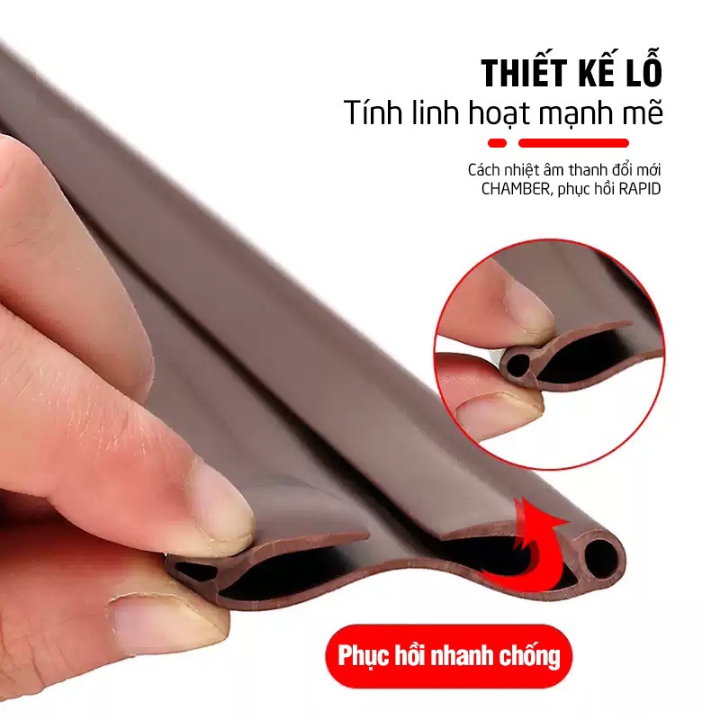 Ron Silicon Dài 96cm chặn cửa [4 màu] Chắn Cửa Ngăn Côn Trùng, Bụi Bẩn, Cách Âm, Ngăn Gió Điều Hòa
