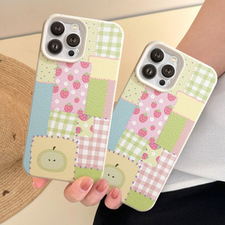 Ốp Lưng iPhone TPU Hoạ Tiết Da Mềm Vải Hoa Chống Sốc, Chống Bẩn Cao Cấp - iP X/XS/11/12/13/14/15/16/17/Plus/Pro/Max/Air