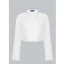 Áo Sơ Mi Croptop Phối Cổ Và Măng Séc 2S29.2508K (Không Cà Vạt). Áo Sơ Mi Croptop, Áo Sơ Mi Nữ Slim-Fit Học Đường JM