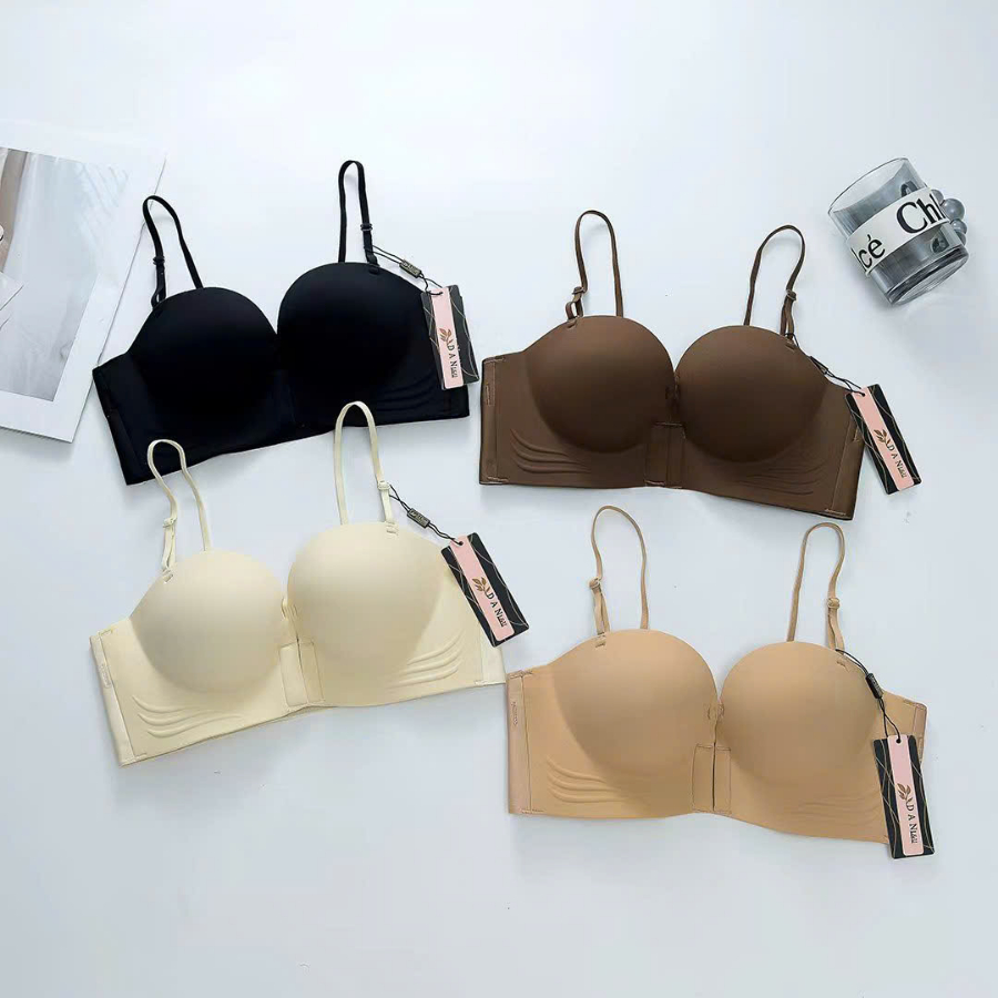 Áo Ngực Không Dây Cài Trước Đệm Dày 3cm Siêu Nâng Ngực Bản To Che Mỡ Thừa Kèm Dây Vai (Phiên Bản Mới) DORIS 946