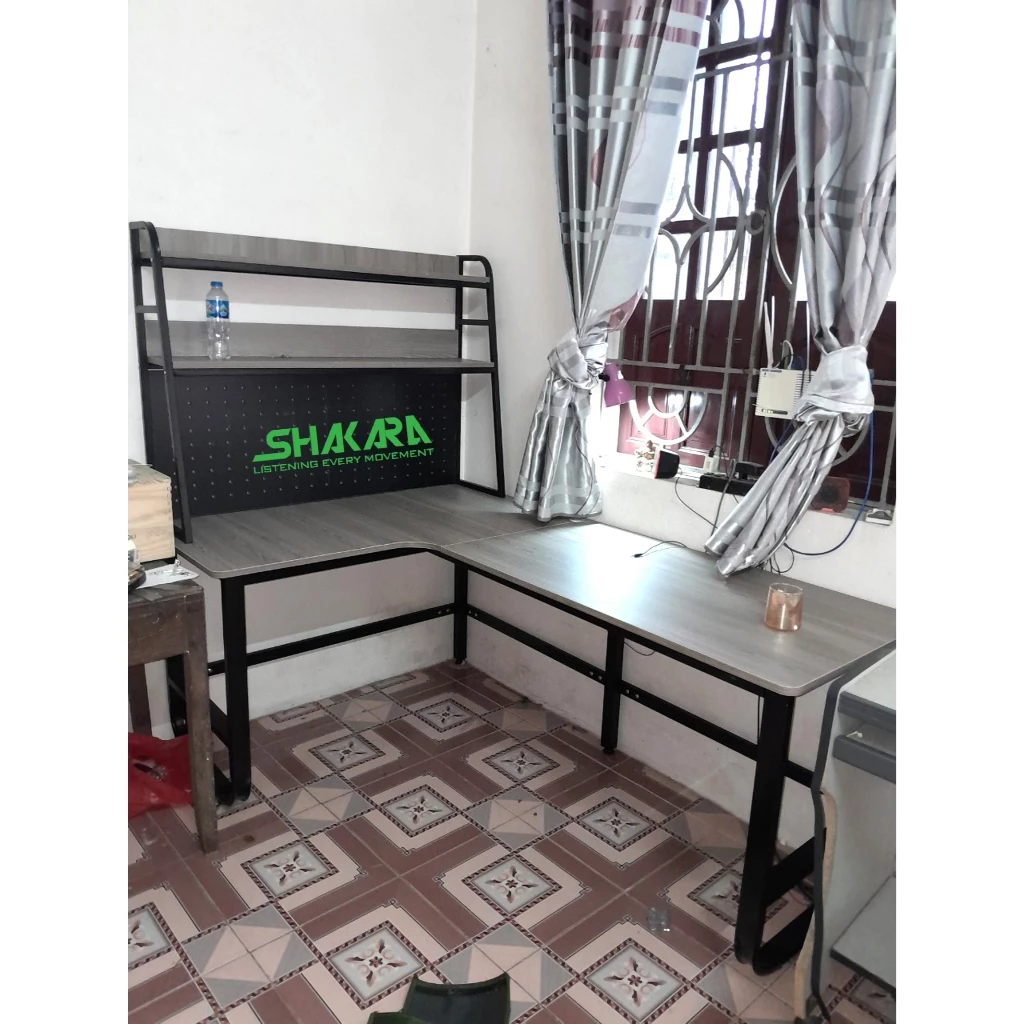 Bàn Làm Việc, Bàn Học Chữ L Lắp Được Cả Trái Và Phải Kèm Kệ Sách Thiết Kế Thông Minh Nhiều Màu Sắc