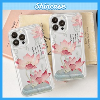 Ốp Lưng iPhone Liên Hoa Viền Thẳng Chống Sốc, Trong Suốt Bảo Vệ Camera - iP 7/8/X/XS/11/12/13/14/15/16/17/Plus/Pro/Max