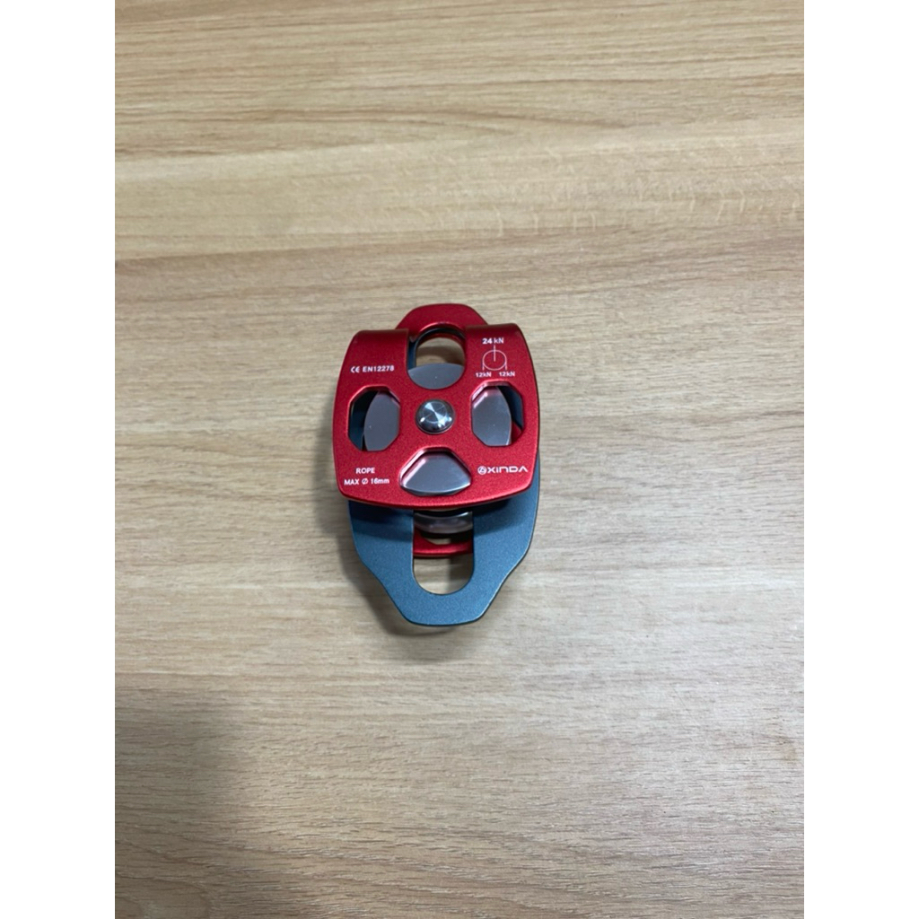 Thiết bị ròng rọc đôi XINDA chính hãng leo núi 24KN dùng max dây 16mm