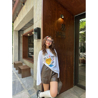 Áo Thun Tay Dài Boxy Nam Nữ -  PET CUTE - Kraken Drk 100% cotton 260gsm mềm mịn