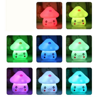 Đèn Led để bàn hình nấm nhiều màu sắc, đèn led chạy pin, đèn ngủ mini đa năng, đèn decor bàn học, trang trí nhà cửa