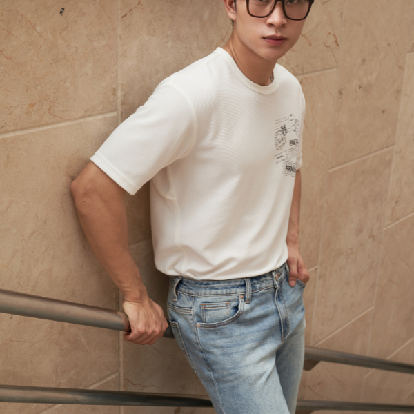 Quần Jean Nam Dáng Tapered Chất Liệu Cotton Co Giãn Thoải Mái NINOMAXX 2407001