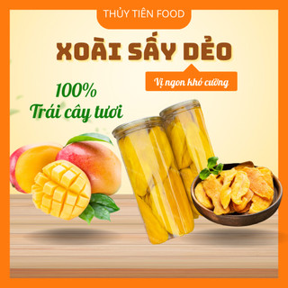 THUYTIENFOOD Xoài Sấy Dẻo – Túi 500gr – Trái Cây Ăn Vặt Chua Ngọt Tự Nhiên – Snack Healthy Tốt Cho Sức Khỏe