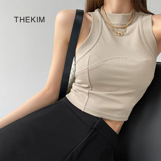 [ XẢ HÀNG ] THEKIM Áo ba lỗ trơn croptop , áo 3 lỗ sát nách viền bo nách cổ ôm body A123