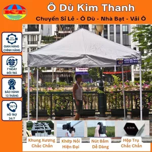 Nhà Bạt Di Động Gấp Gọn Màu Ghi Bạt Siêu Dày Che Mưa, Che Nắng