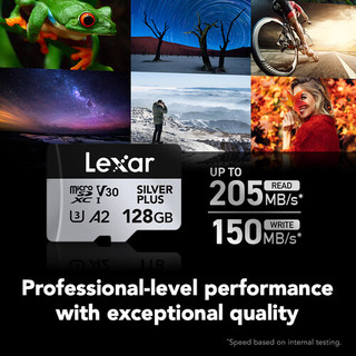 Thẻ nhớ microSD Lexar Silver Plus 128GB/ 256GB/ 512GB U3 A2 cao cấp, tốc độ đọc 205Mb/s, BH 5 năm