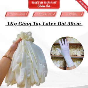 1Kg Găng Tay Cao Su Latex Tay Dài 30cm Có Bột Và Không Bột Chính Hãng Nhập Khẩu Malaysia