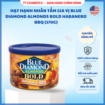 (Date 2028) Hạt Hạnh Nhân Tẩm Gia Vị Blue Diamond Almonds Bold Habanero BBQ (170g)