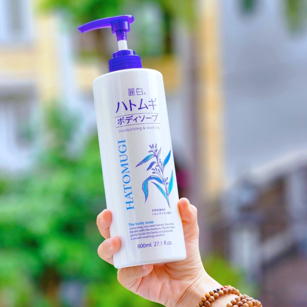 Sữa Tắm Trắng Da, Dưỡng ẩm HATOMUGI Hạt Ý Dĩ Nhật Bản - 600/800ml; Sữa tắm Ý Dĩ