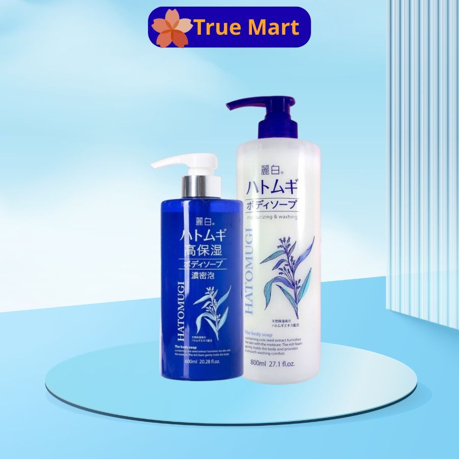 Sữa Tắm Trắng Da, Dưỡng ẩm HATOMUGI Hạt Ý Dĩ Nhật Bản - 600/800ml; Sữa tắm Ý Dĩ