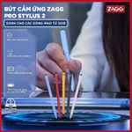 [TẶNG CỦ 20W] Bút Cảm Ứng iPad ZAGG Pro Stylus 2, Viết Mượt, Hút Nam Châm, Chống tì tay - Bảo Hành 1 năm — ảnh 1