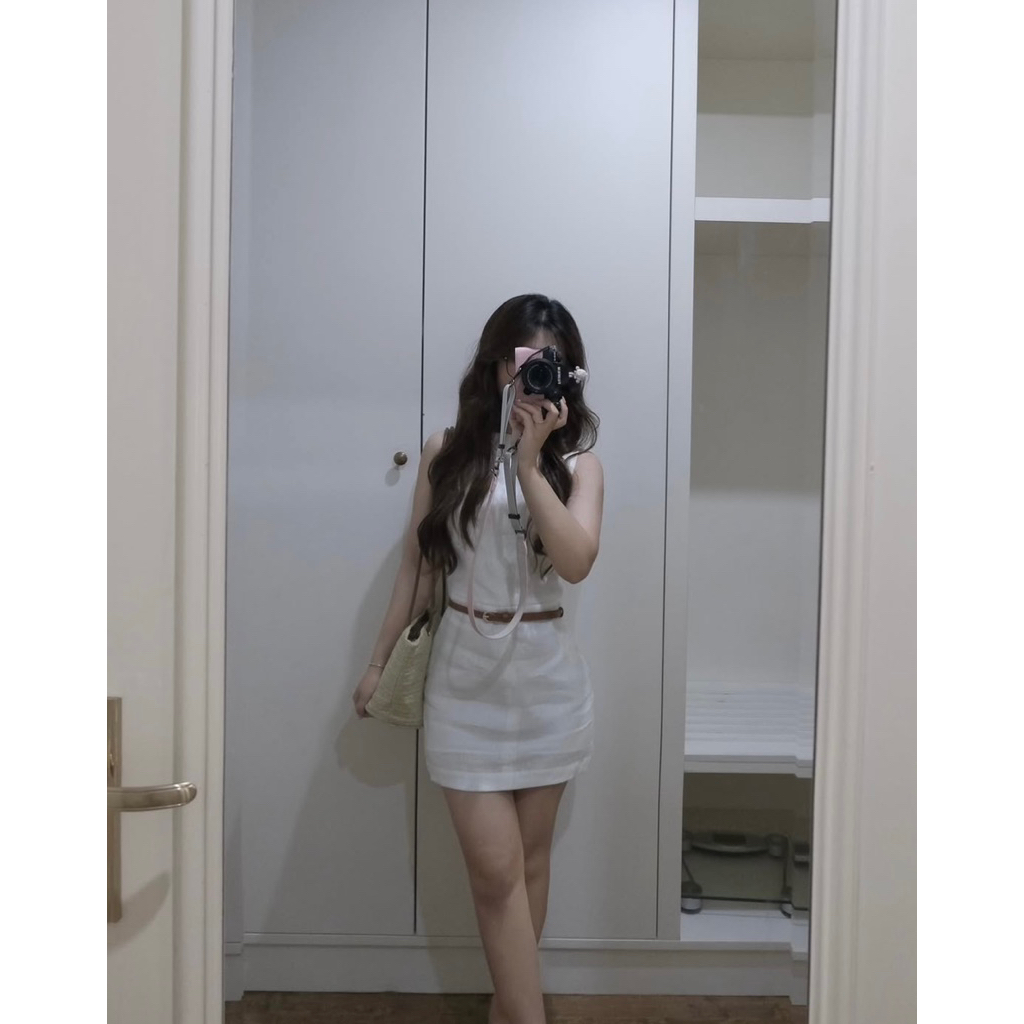 𝗗𝗼𝗿𝗮 - Đầm Linen cổ thuyền