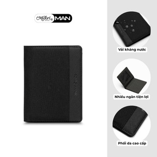 Ví Đứng Vải Phối Da PU ZYRAN Nam Nữ Bóp Đựng Tiền Thẻ Nhiều Ngăn Polyester | MIDORI FOR MAN